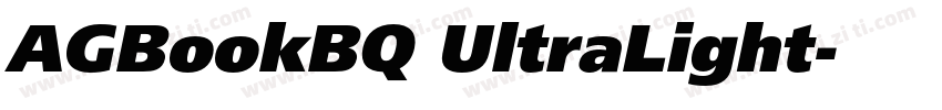 AGBookBQ UltraLight字体转换